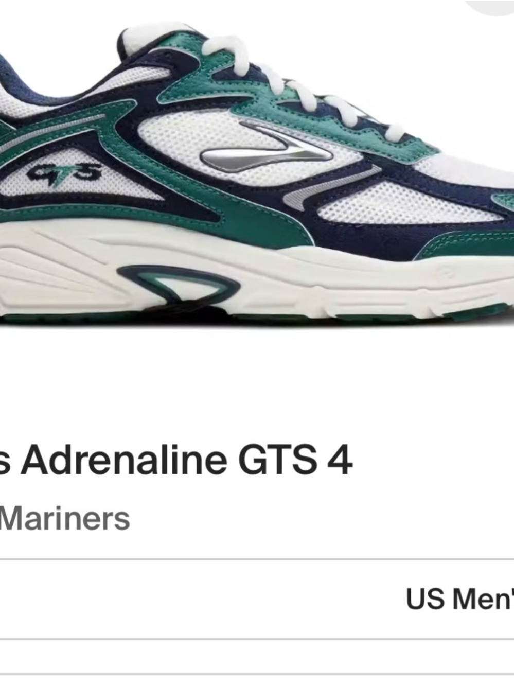 Brooks x Seattle Mariners Adrenaline GTS 4 running shoes